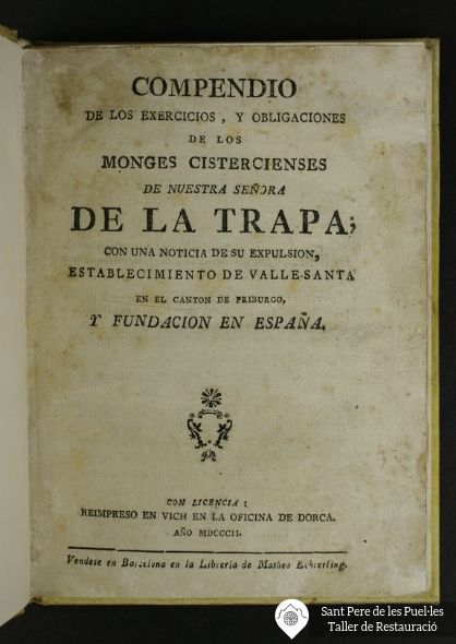 Compendio de la Trapa, 1802